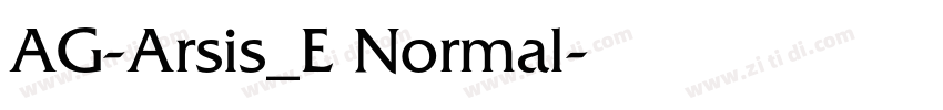 AG-Arsis_E Normal字体转换